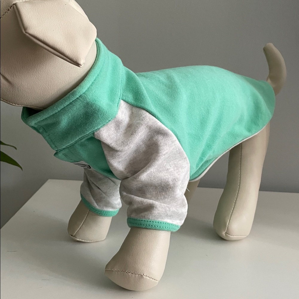 NWT Dog Green And Grey Baseball Polo Shirt